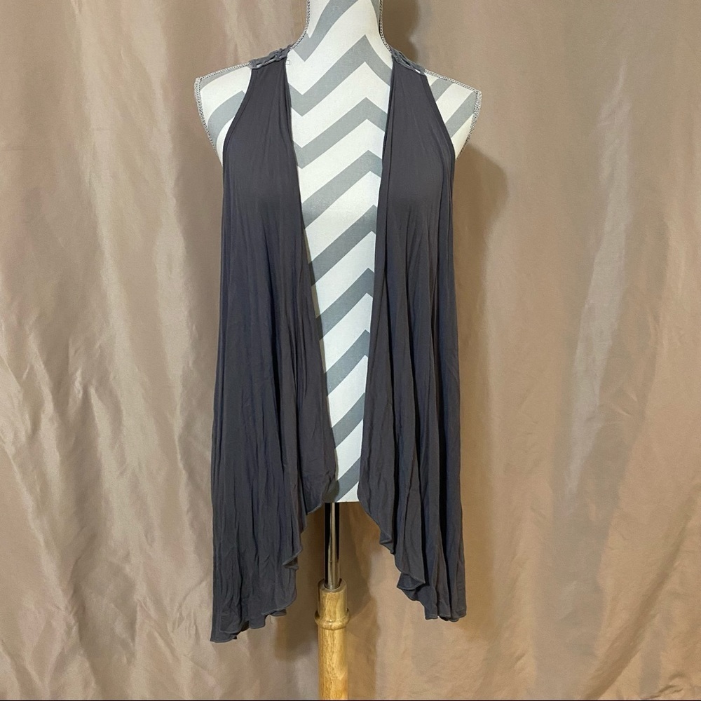 C. Oliver Large Open Sleeveless Cardigan